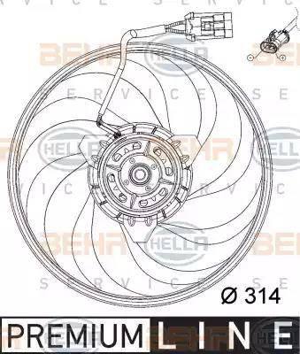 HELLA 8EW 351 034-421 - Ventilators, Motora dzesēšanas sistēma ps1.lv