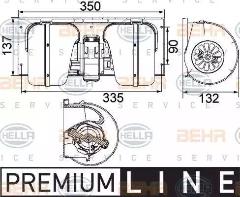 HELLA 8EW 351 024-491 - Salona ventilators ps1.lv