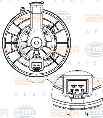 HELLA 8EW 351 150-771 - Salona ventilators ps1.lv