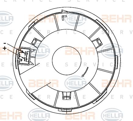 HELLA 8EW 351 151-031 - Salona ventilators ps1.lv