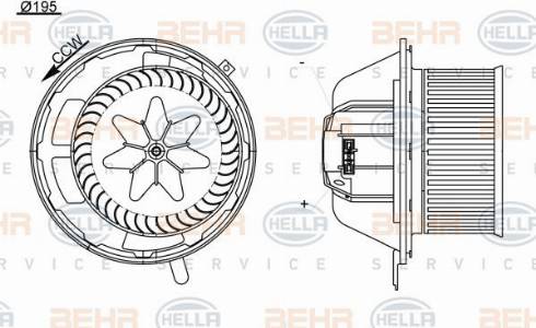 HELLA 8EW 351 104-791 - Salona ventilators ps1.lv