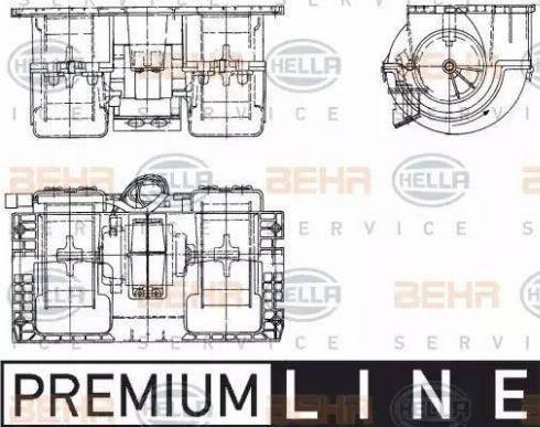 HELLA 8EW 351 336-141 - Salona ventilators ps1.lv