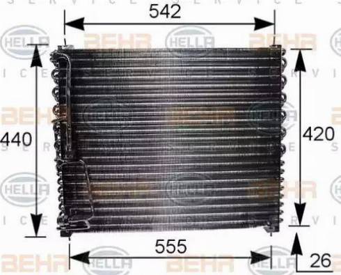 HELLA 8FC 351 035-111 - Kondensators, Gaisa kond. sistēma ps1.lv