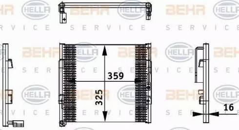 HELLA 8FC 351 035-731 - Kondensators, Gaisa kond. sistēma ps1.lv