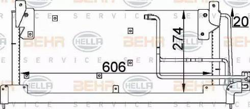 HELLA 8FC 351 037-591 - Kondensators, Gaisa kond. sistēma ps1.lv