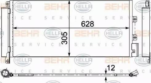 HELLA 8FC 351 304-251 - Kondensators, Gaisa kond. sistēma ps1.lv