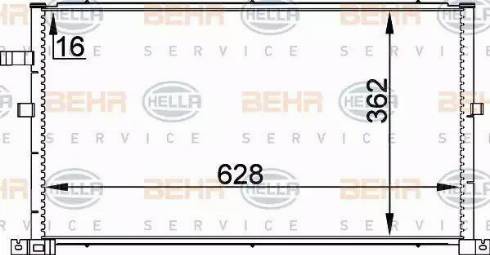 HELLA 8FC 351 300-324 - Kondensators, Gaisa kond. sistēma ps1.lv