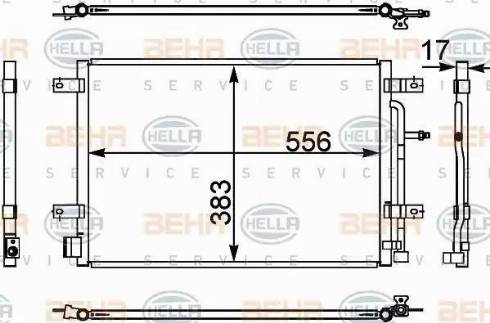 HELLA 8FC 351 302-441 - Kondensators, Gaisa kond. sistēma ps1.lv