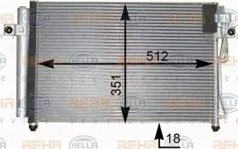 HELLA 8FC 351 302-301 - Kondensators, Gaisa kond. sistēma ps1.lv