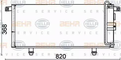 HELLA 8FC 351 318-591 - Kondensators, Gaisa kond. sistēma ps1.lv