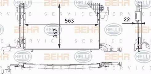 HELLA 8FC 351 317-011 - Kondensators, Gaisa kond. sistēma ps1.lv