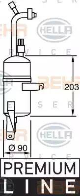 HELLA 8FT 351 335-131 - Sausinātājs, Kondicionieris ps1.lv