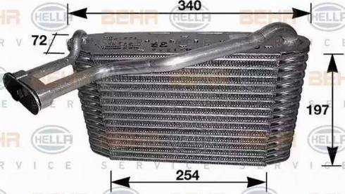 HELLA 8FV 351 210-201 - Iztvaikotājs, Gaisa kondicionēšanas sistēma ps1.lv