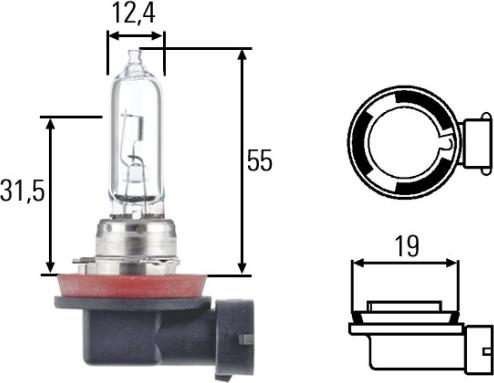 HELLA 8GH 008 357-151 - Kvēlspuldze, Pamatlukturis ps1.lv