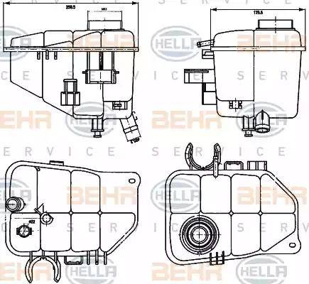 HELLA 8MA 376 755-221 - Kompensācijas tvertne, Dzesēšanas šķidrums ps1.lv