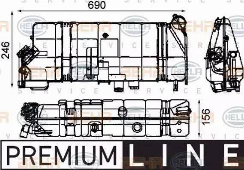 HELLA 8MA 376 705-261 - Kompensācijas tvertne, Dzesēšanas šķidrums ps1.lv