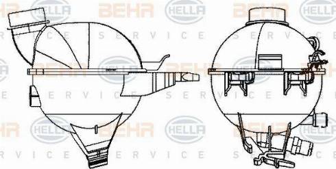 HELLA 8MA 376 702-404 - Kompensācijas tvertne, Dzesēšanas šķidrums ps1.lv