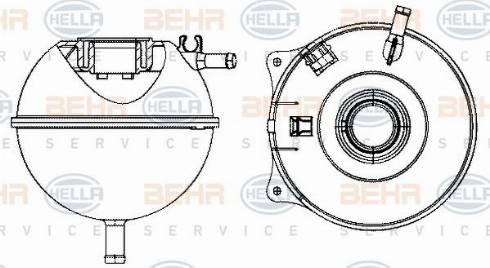 HELLA 8MA 376 702-484 - Kompensācijas tvertne, Dzesēšanas šķidrums ps1.lv