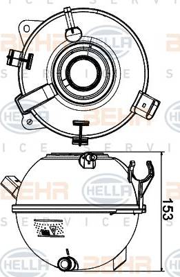 HELLA 8MA 376 702-434 - Kompensācijas tvertne, Dzesēšanas šķidrums ps1.lv