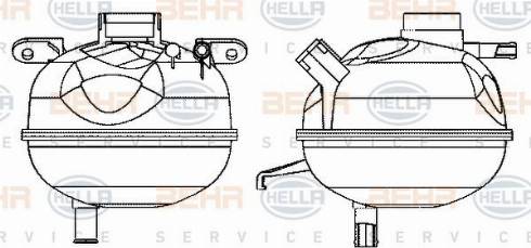 HELLA 8MA 376 702-294 - Kompensācijas tvertne, Dzesēšanas šķidrums ps1.lv