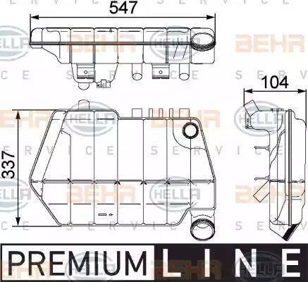 HELLA 8MA 376 731-631 - Kompensācijas tvertne, Dzesēšanas šķidrums ps1.lv