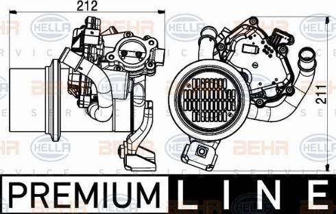 HELLA 8ME 376 745-411 - Radiators, Izplūdes gāzu recirkulācija ps1.lv