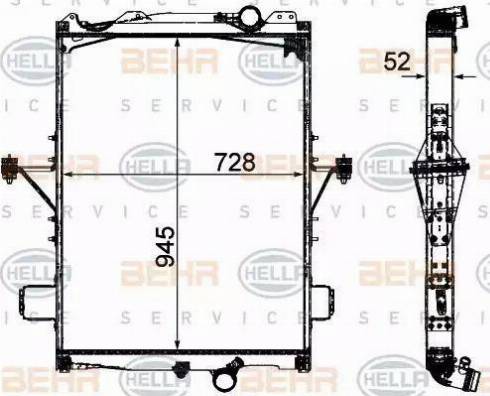 HELLA 8MK 376 906-331 - Radiators, Motora dzesēšanas sistēma ps1.lv