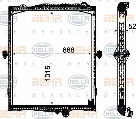 HELLA 8MK 376 906-321 - Radiators, Motora dzesēšanas sistēma ps1.lv