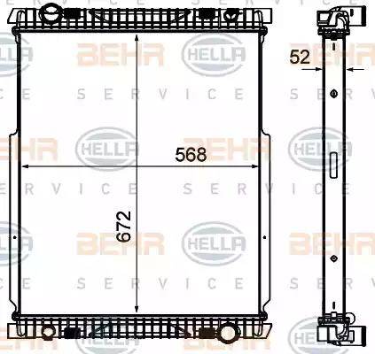 HELLA 8MK 376 906-261 - Radiators, Motora dzesēšanas sistēma ps1.lv