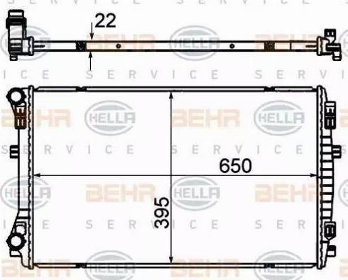 HELLA 8MK 376 901-374 - Radiators, Motora dzesēšanas sistēma ps1.lv