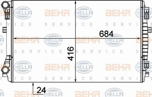 HELLA 8MK 376 901-375 - Radiators, Motora dzesēšanas sistēma ps1.lv