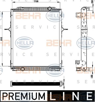 HELLA 8MK 376 908-011 - Radiators, Motora dzesēšanas sistēma ps1.lv