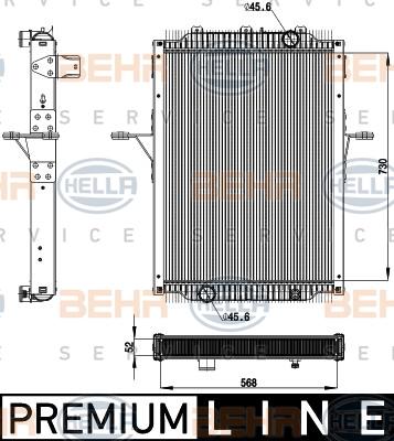 HELLA 8MK 376 908-031 - Radiators, Motora dzesēšanas sistēma ps1.lv