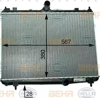 HELLA 8MK 376 910-201 - Radiators, Motora dzesēšanas sistēma ps1.lv