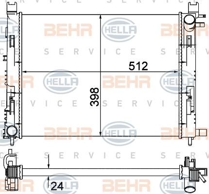 HELLA 8MK 376 912-245 - Radiators, Motora dzesēšanas sistēma ps1.lv