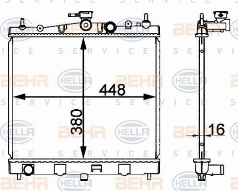 HELLA 8MK 376 912-214 - Radiators, Motora dzesēšanas sistēma ps1.lv