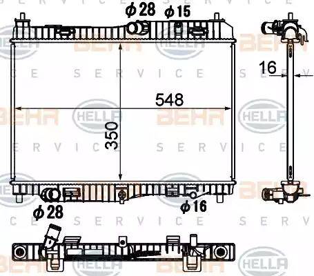 HELLA 8MK 376 790-501 - Radiators, Motora dzesēšanas sistēma ps1.lv