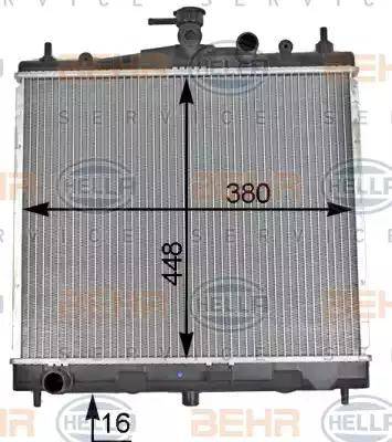 HELLA 8MK 376 790-521 - Radiators, Motora dzesēšanas sistēma ps1.lv