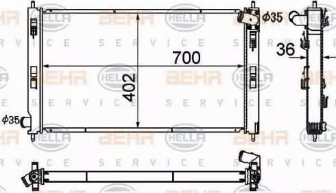 HELLA 8MK 376 790-351 - Radiators, Motora dzesēšanas sistēma ps1.lv