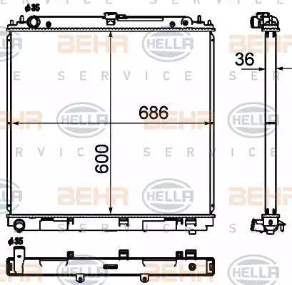 HELLA 8MK 376 790-311 - Radiators, Motora dzesēšanas sistēma ps1.lv