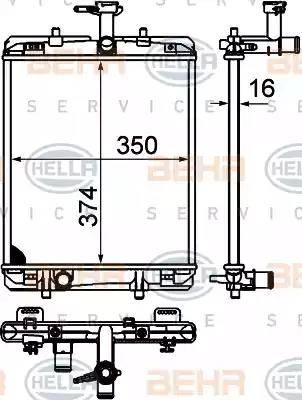 HELLA 8MK 376 749-654 - Radiators, Motora dzesēšanas sistēma ps1.lv