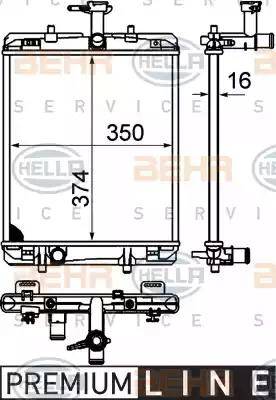 HELLA 8MK 376 749-651 - Radiators, Motora dzesēšanas sistēma ps1.lv