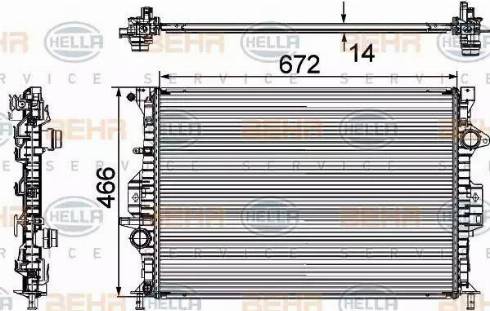HELLA 8MK 376 745-594 - Radiators, Motora dzesēšanas sistēma ps1.lv