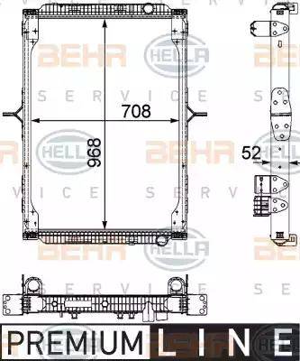 HELLA 8MK 376 745-161 - Radiators, Motora dzesēšanas sistēma ps1.lv