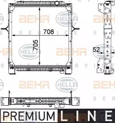 HELLA 8MK 376 745-181 - Radiators, Motora dzesēšanas sistēma ps1.lv