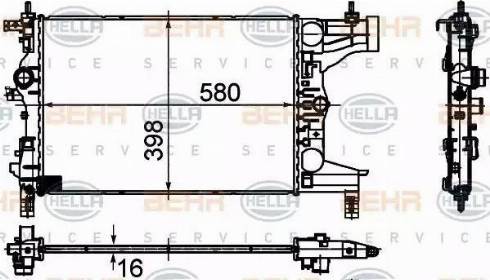 HELLA 8MK 376 748-731 - Radiators, Motora dzesēšanas sistēma ps1.lv