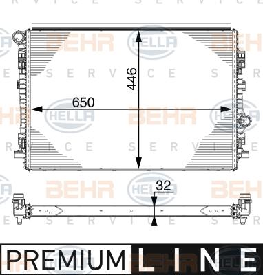 HELLA 8MK 376 747-541 - Radiators, Motora dzesēšanas sistēma ps1.lv