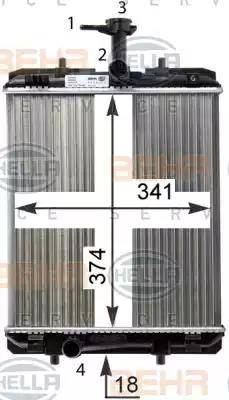 HELLA 8MK 376 754-484 - Radiators, Motora dzesēšanas sistēma ps1.lv