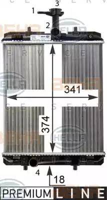 HELLA 8MK 376 754-481 - Radiators, Motora dzesēšanas sistēma ps1.lv