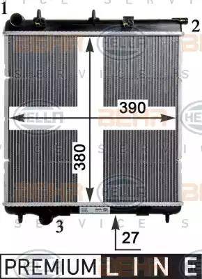 HELLA 8MK 376 754-471 - Radiators, Motora dzesēšanas sistēma ps1.lv